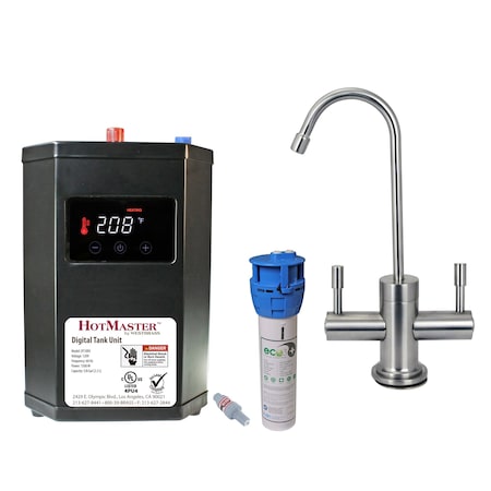 Westbrass Contemporary 10" Hot and Cold Water Dispenser W/ HotMaster DigiHot Digital Tank DT1F2051-07